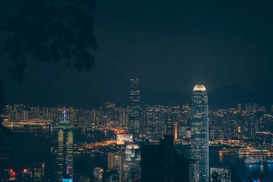 香港中環 IFC 夜景,高端餐廳商務宴客首選