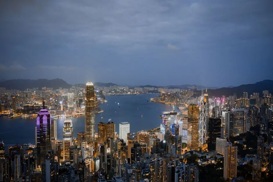 香港夜景與維多利亞港